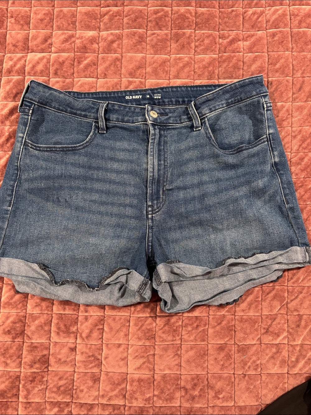 Old Navy Denim Rolled Cuff Jean Shorts - Blue Wash